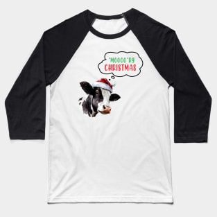 Moooory Christmas Cow Baseball T-Shirt